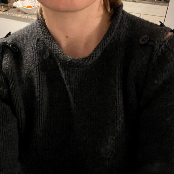 Hache black sweater buttoned back - Picture 3 of 5